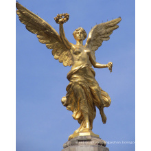 bronze foundry famous large outdoor decoration golden angel statue